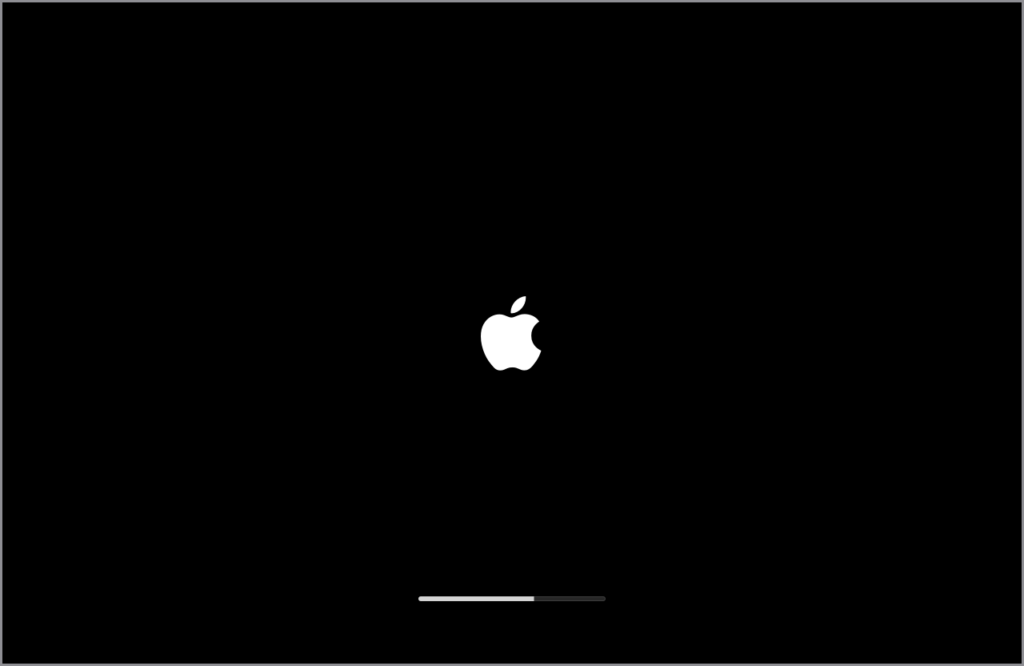 macos startup apple logo progress bar
